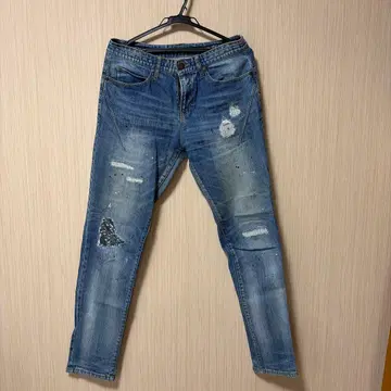 NUMBER (N)INE 음표 데미지 가공 데님 사이즈 M