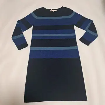 자유구 작은 사이즈 32 네이비와 파랑 스트라이프 원피스