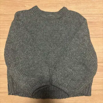 플라주 fluffy half 니트 그레이