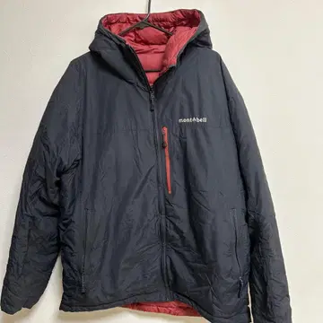 montbell 콜로라도 후드티 L 블랙 x 빨간색 리버서블
