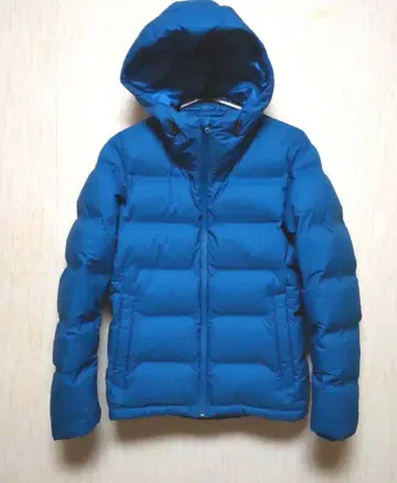 UNIQLO 심리스 다운 후드티 블루 men's S