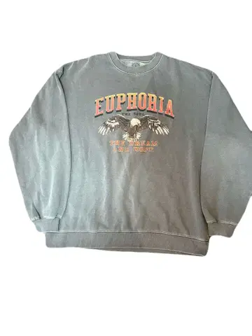 Quash 쿠아쉬 피그먼트 가공 밴드 T셔츠 프린트 스웨트 셔츠