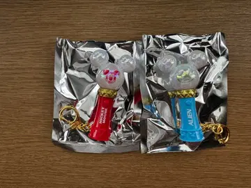 디즈니 시크릿 응원봉 키체인 미키 리틀 그린맨