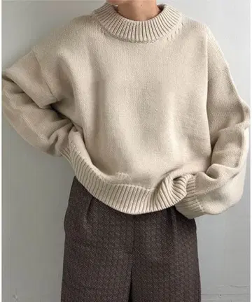 투데이풀 TODAYFUL 라운드 헴 헤비 니트