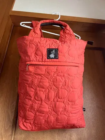 무민 미 퀼팅 백팩 오렌지