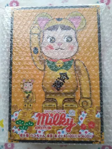 베어브릭 마네키네코 페코짱 금전운 금 도금 100% 400% 당선품