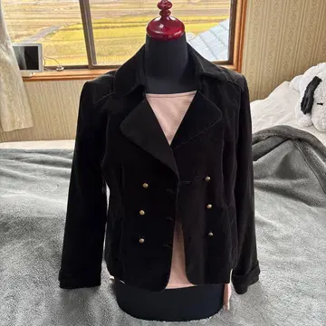 Sybilla 벨벳 테일러드 자켓 블랙