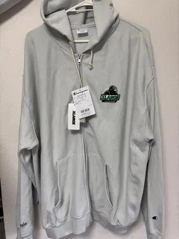 X-LARGE Champion 그레이 후드티 풀 집업