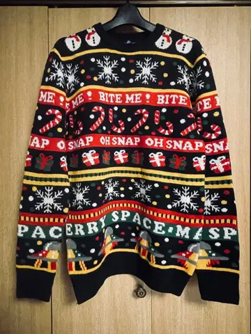 크리스마스 패턴 니트 스웨터