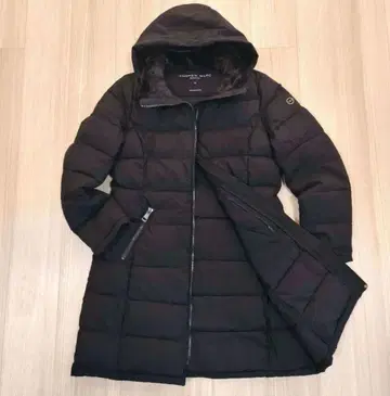 ANDREW MARC 다운 코트 후드 퍼 XL 블랙