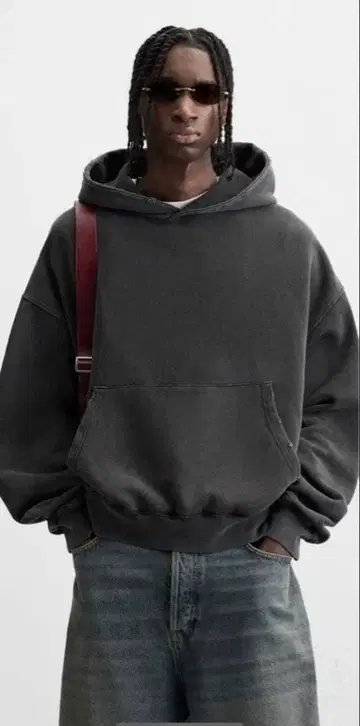 크롭 ZARA S 사이즈 워시드 가공 박스핏 후디 빈티지