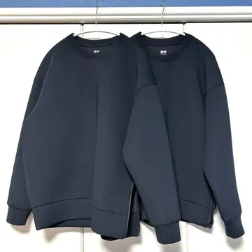 [ 2개 ] 유니클로 띠어리 울트라 스트레치 드라이 맨투맨 풀오버 L