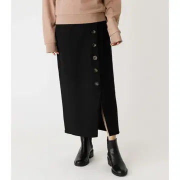 [ azul by moussy ] 블랙 버튼 타이츠 스커트