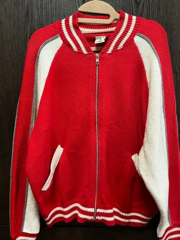 니코앤드 - 빨흰 긴팔 니트