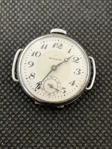 WILLIS 회중시계형 손목시계 법랑 다이얼