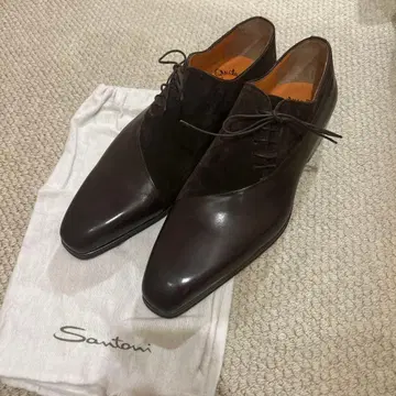 Santoni 다크 브라운 남성 신발 수납 가방 포함