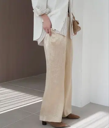 SLOBE IENA 새틴 이지 팬츠