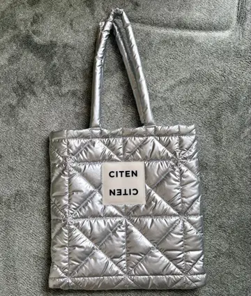 CITEN 실버 패디드 토트백
