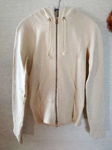 이에나 IENA 아이보리 라메 후드 부착 후드티