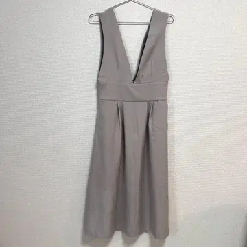 SLOBE IENA 그레이 V넥 플레어 원피스