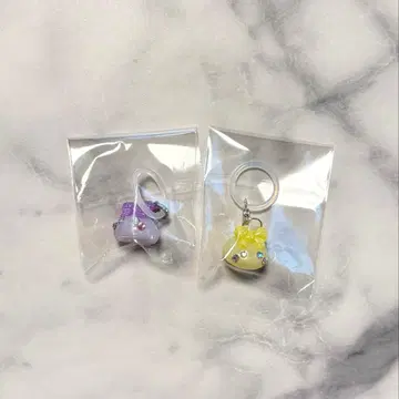 산보석 홋페짱 메지루시 액세서리 보라색 옐로우 컬러