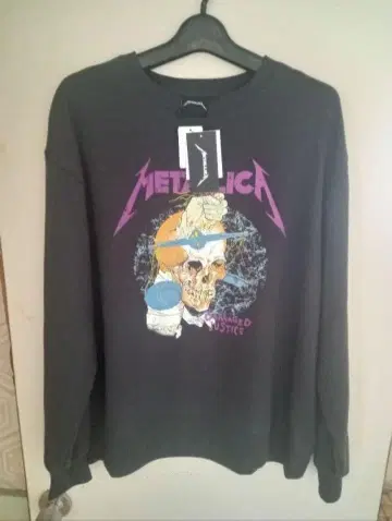 METALLICA 메탈리카 트레이닝복 맨투맨 다크 그레이 L 사이즈