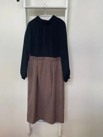 ships 체크 콤비 원피스