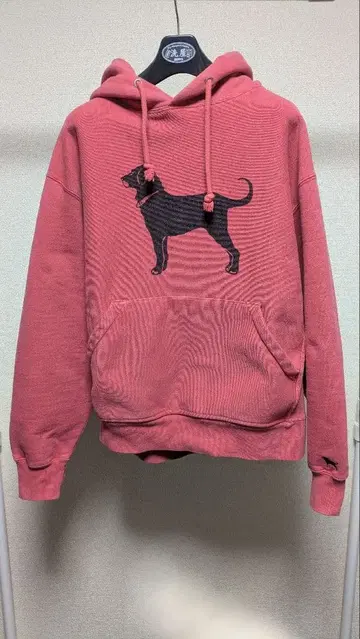 구제 의류 The Black Dog 빨간색 후드티 S 사이즈