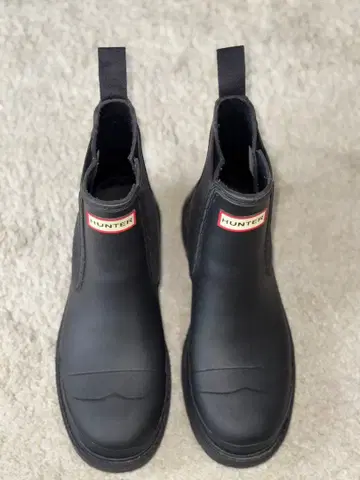 [ 새상품급 정품 ] HUNTER 블랙 첼시 부츠 UK7 26cm US8