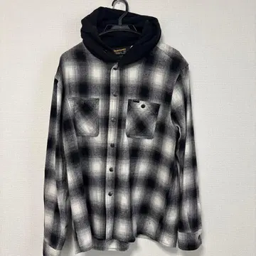 BLUCO(부루코) 후디드 플란넬 셔츠