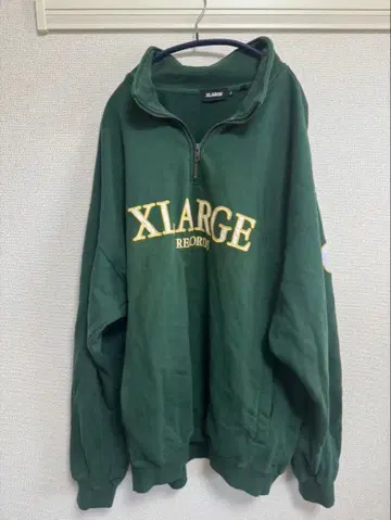 XLARGE 그린 하프 지퍼 맨투맨