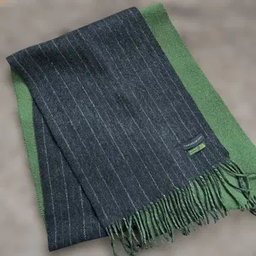 캐시미어 머플러 투모로우랜드 다크 그레이 모스그린