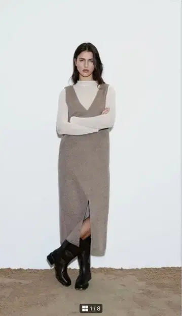 [완판템] ZARA 부클레 미디 원피스 M 사이즈 새상품급