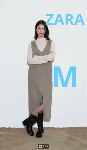 [완판템] ZARA 부클레 미디 원피스 M 사이즈 새상품급