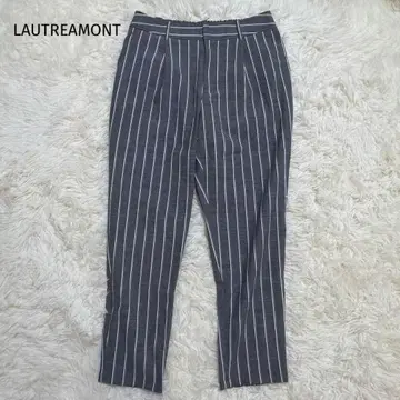 로트레아몽 [ L ] 스트라이프 캐주얼 테이퍼드 팬츠 올 패턴 깔끔
