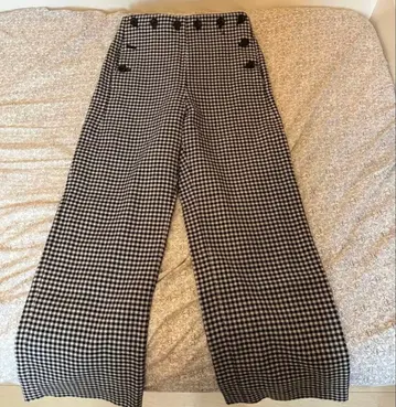 beautiful people 체크 무늬 와이드 팬츠