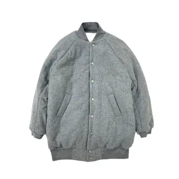bio wear PADDED VARSITY COAT [ GRAY ]