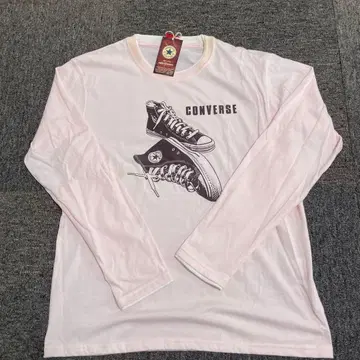 미사용 새상품 CONVERSE 롱 슬리브 T셔츠 핑크