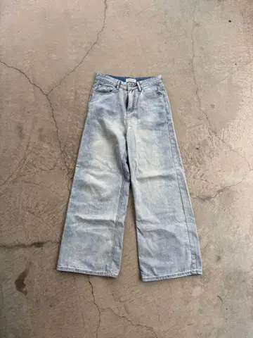 menes 배기 데님 연한 블루 즉완