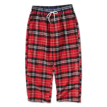 [ 미사용 새상품 ] 펑크 드렁커스 체케라초 체크 팬츠 XL 레드