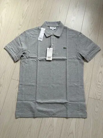 [ 택 포함 미사용 새상품 ] LACOSTE 그레이 피케 셔츠 M