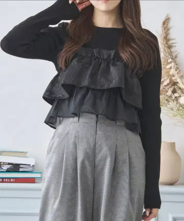 MISCH MASCH 자카드 프릴 니트 MM438308