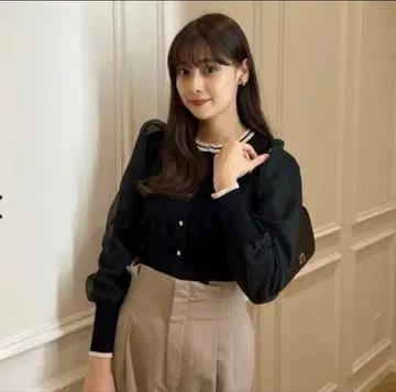 하립투 Organdy Fairy Knit Top