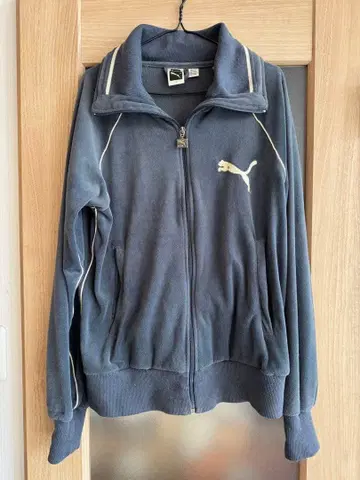 90s 빈티지 PUMA 벨로아 트랙 자켓 블루 그레이 S