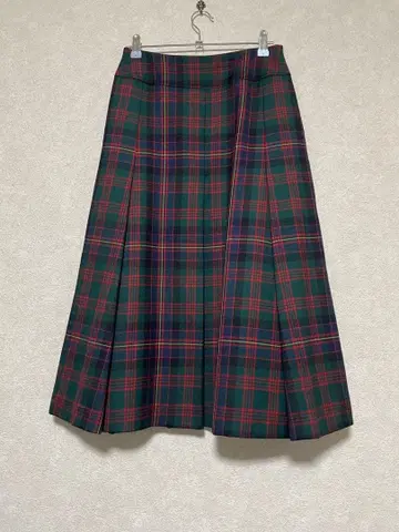 타탄 체크 롱 스커트
