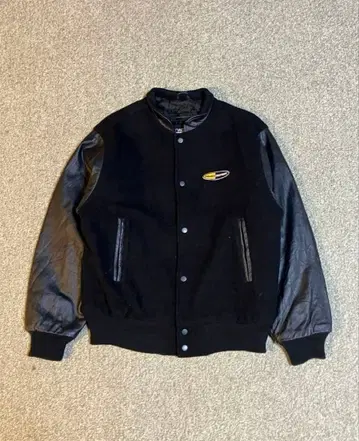 CANADA SPORTSWEAR 블랙 가죽 바시티 자켓 캐나다제