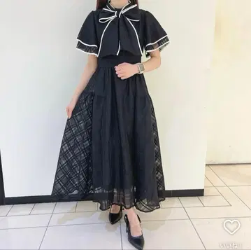 anmille 시어 체크 원피스