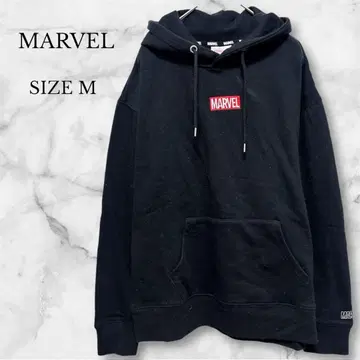 새상품급 마블 박스 로고 풀오버 후드티 블랙 속기모 M