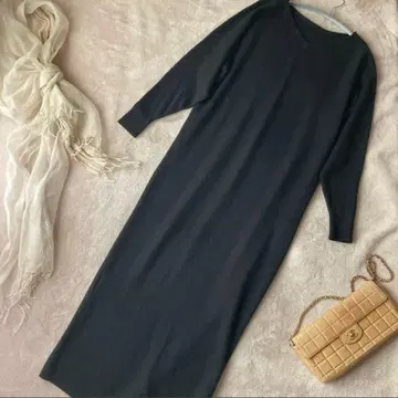 투모로우랜드*푹신푹신 울 맥시 니트 원피스*블랙