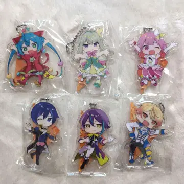 프로젝트 세카이 스탠드 부착 아크릴 키체인 6개 세트 프로세카 2